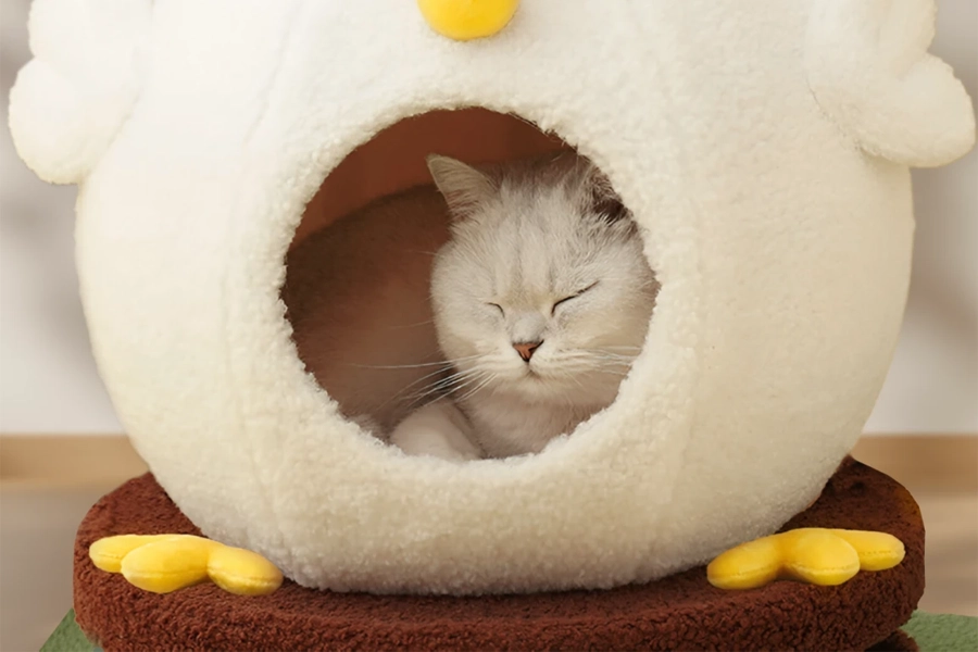 Interactive Cat Bed with Toy